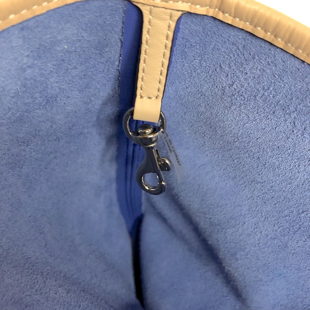 Coach Blue & Yellow Leather Tote Bag - Picture 12 of 13
